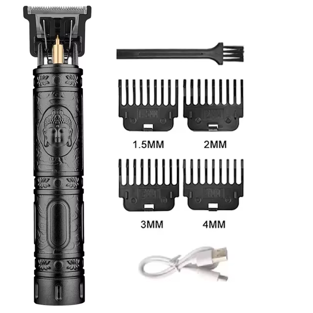 Machine de coupe de cheveux électrique Vintage, rasoir Portable sans fil, barbier, charge rapide USB