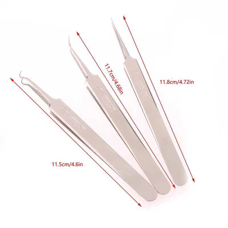 Pince à épiler Ultra-fine pour boutons de cellules, dissolvant de points noirs, aiguille d'acné, net
