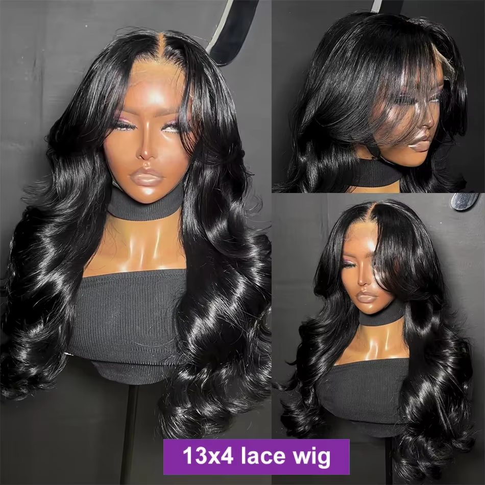 Perruque Lace Front Wig Body Wave sans colle, cheveux humains, pre-plucked, Melt Skins, pre-Wiltshir