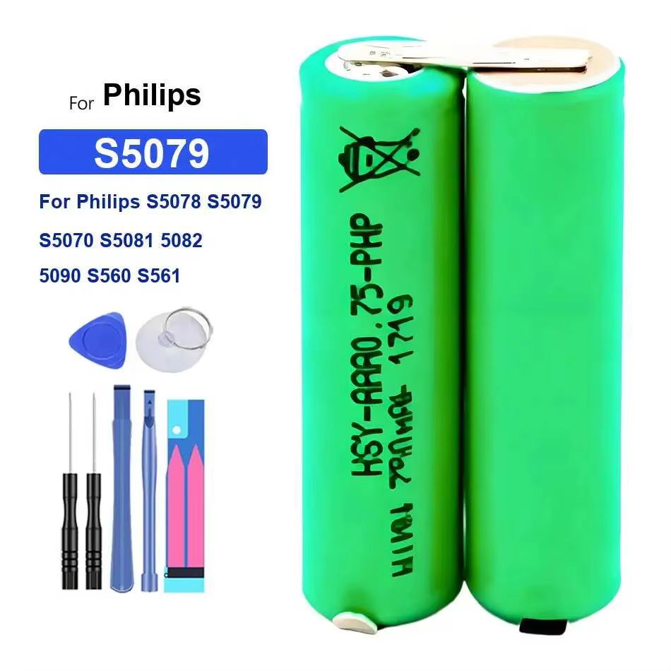 Batterie de rechange fiable pour rasoir Philips S5078 S5079 S5070 S5081 5082 5090 S560 S561 750mAh