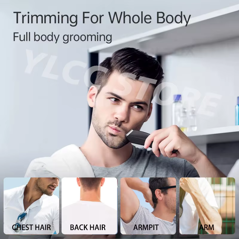 Tondeuse électrique pour hommes, rasoir pubien, toilettage du corps, épilateur de Bikini, rasoir Rec