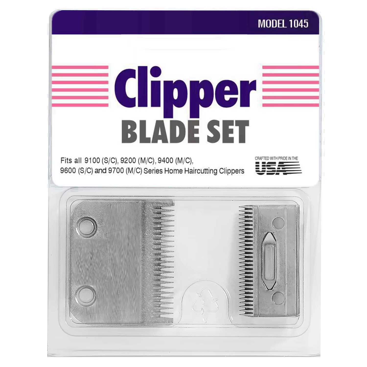 Jeu de lames de tondeuse modèle 1045, adapté pour Wahl 9100(S/C), 9200(M/C), 9400(M/C), 9600(S/C), 9