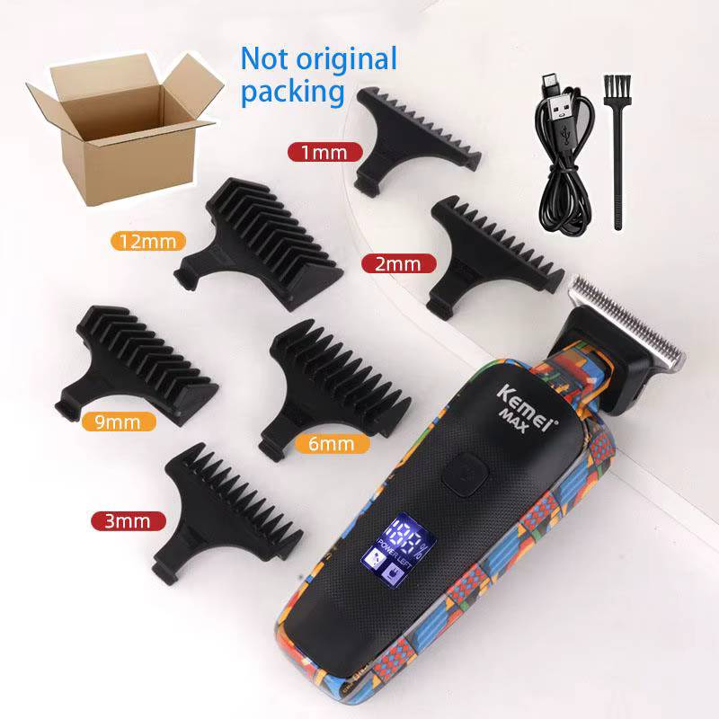 Kemei-Tondeuse à cheveux professionnelle pour hommes, rasoir à barbe, machine à couper les cheveux