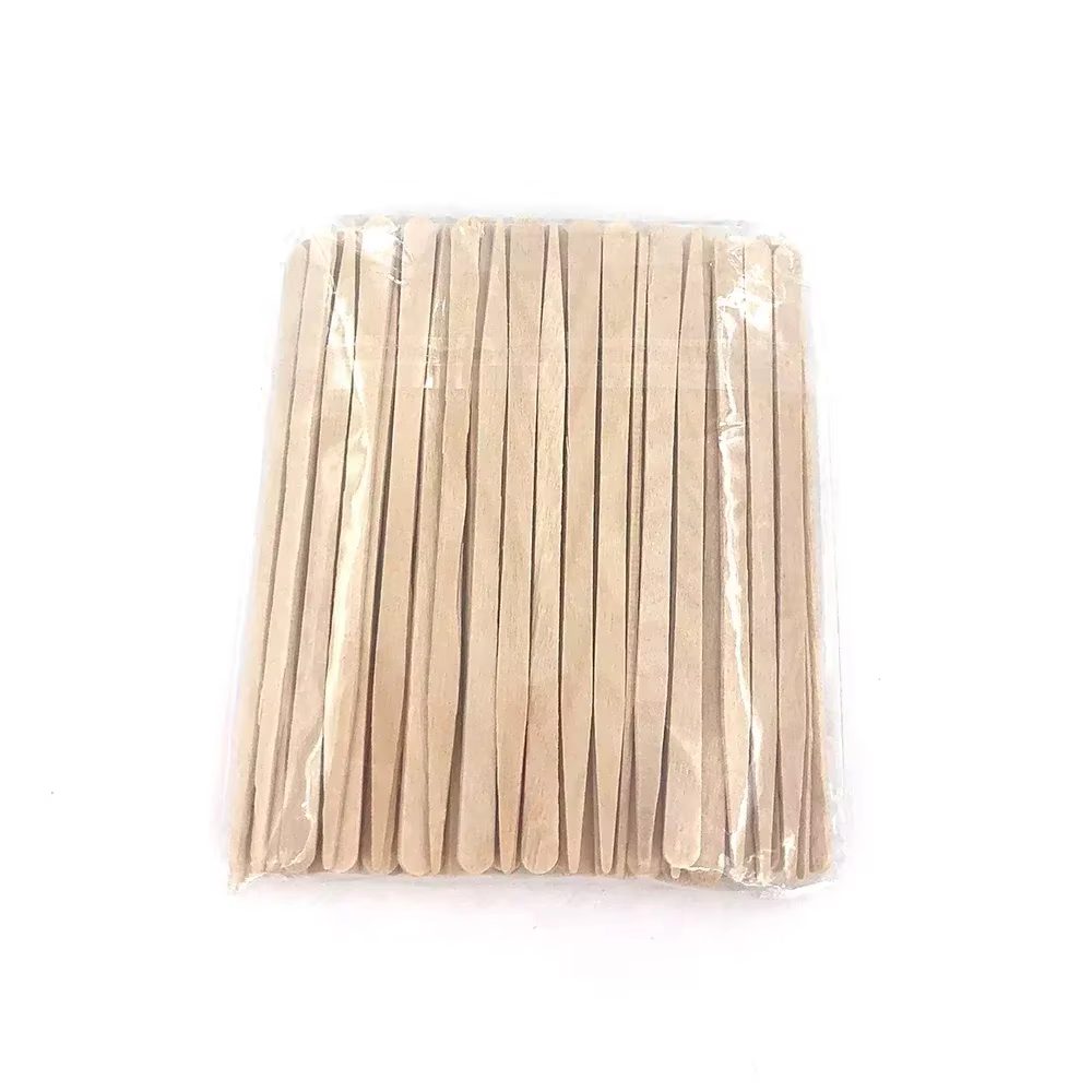 Bâtons d'épilation du corps en bois pour femme, 100 pièces, bâtons jetables pour épilation à la cire