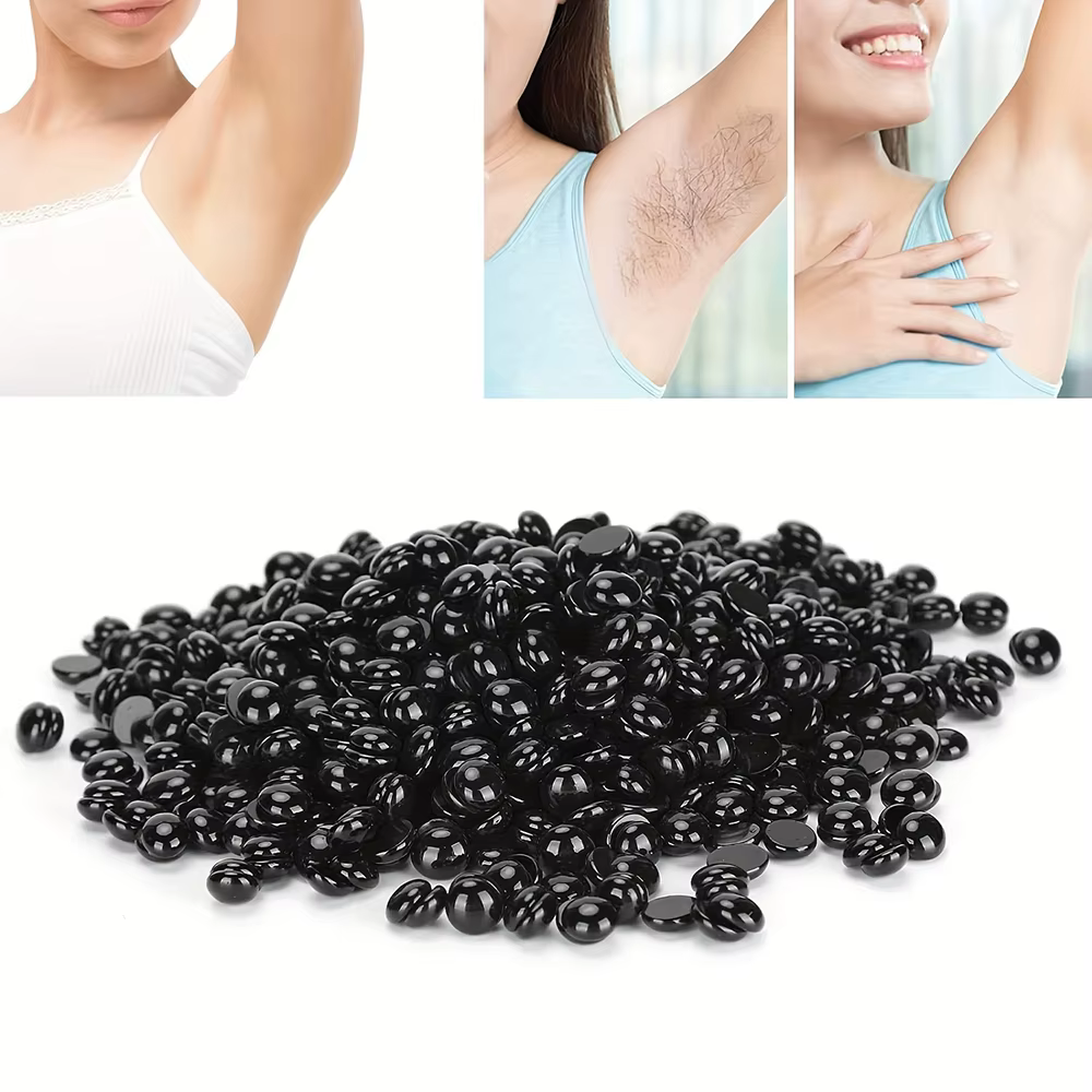 Haricots de cire dure aux algues noires, 300g, pour épilation, naturels, indolores et hypoallergéniq