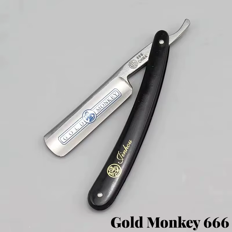 Couteau de rasage droit pliant pour salon de coiffure manuel classique, outil de toilettage en acier