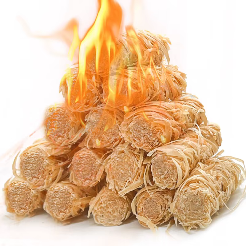 Allume-feu naturel portable 40/60 pièces, bâtonnets de cire de bois, adaptés aux cheminées domestiqu