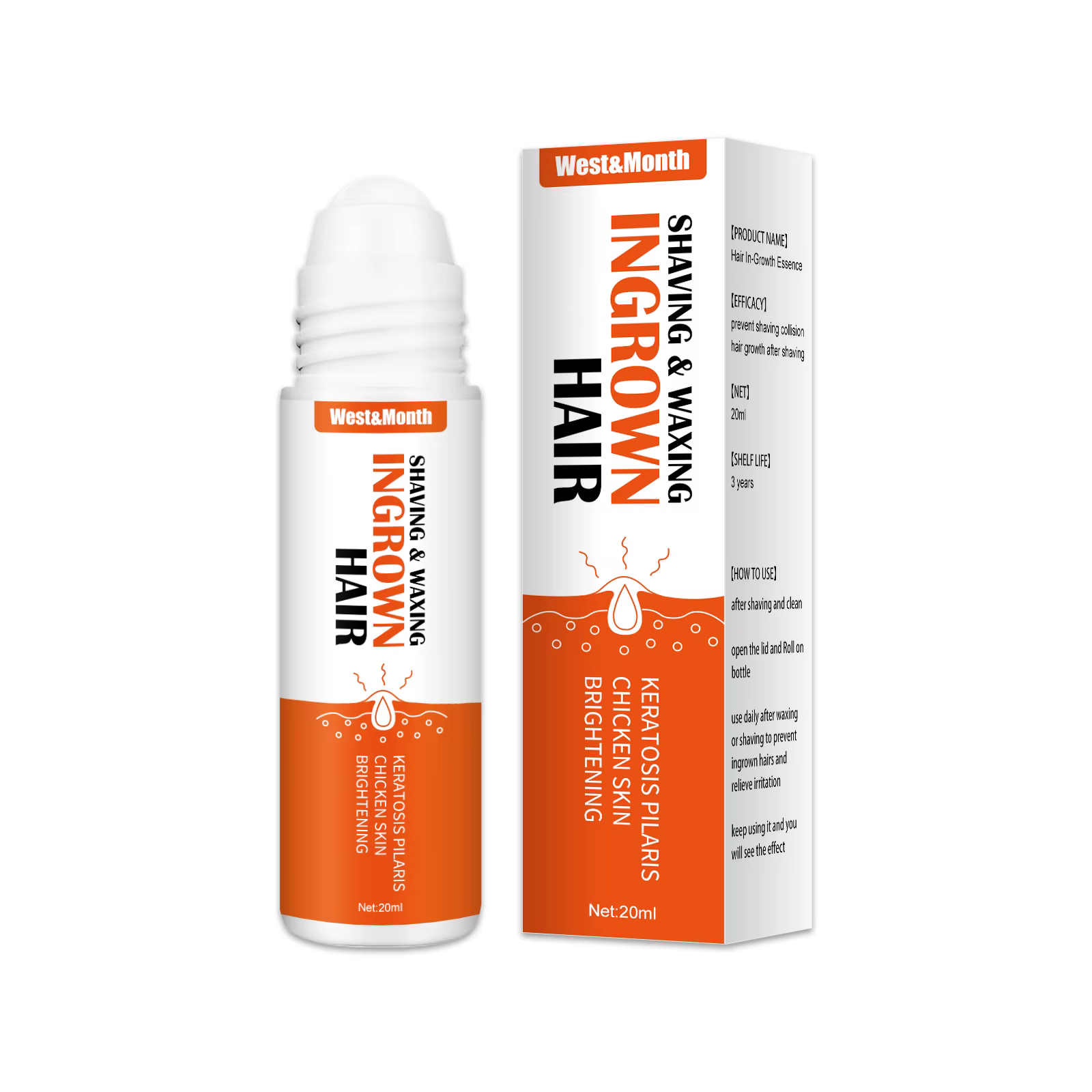 Traitement des poils incarnés après rasage, sérum réparateur, solution pour les points noirs, les ro