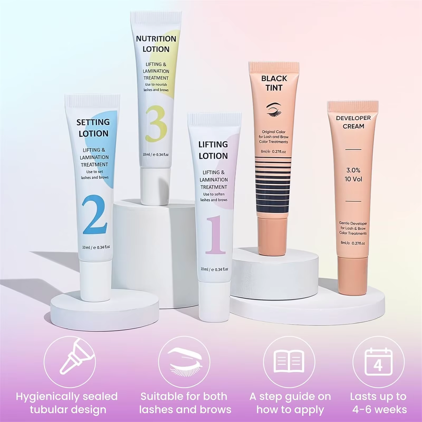 PERMANIA – Kit de levage de cils et noir, Kit de stratification des sourcils, conception de Tube com