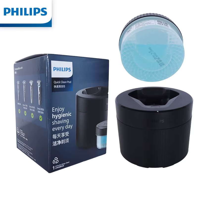 Station de nettoyage Philips Quick Clean Pod QCP10/01 + solution de nettoyage de 160 ml compatible a