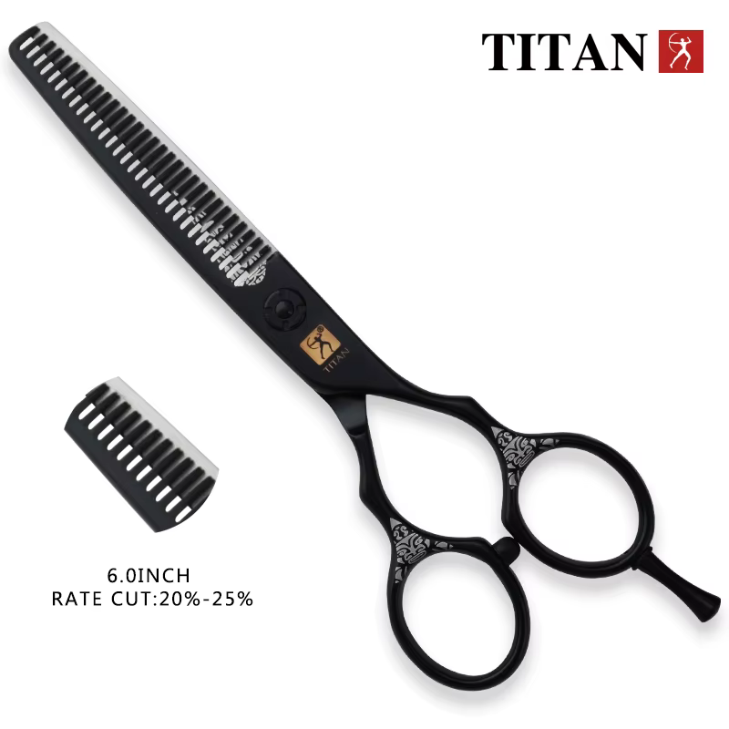 TITAN coupe de cheveux ciseaux de coupe amincissants ciseaux de coiffeur japon acier 5.5 pouces 6.0