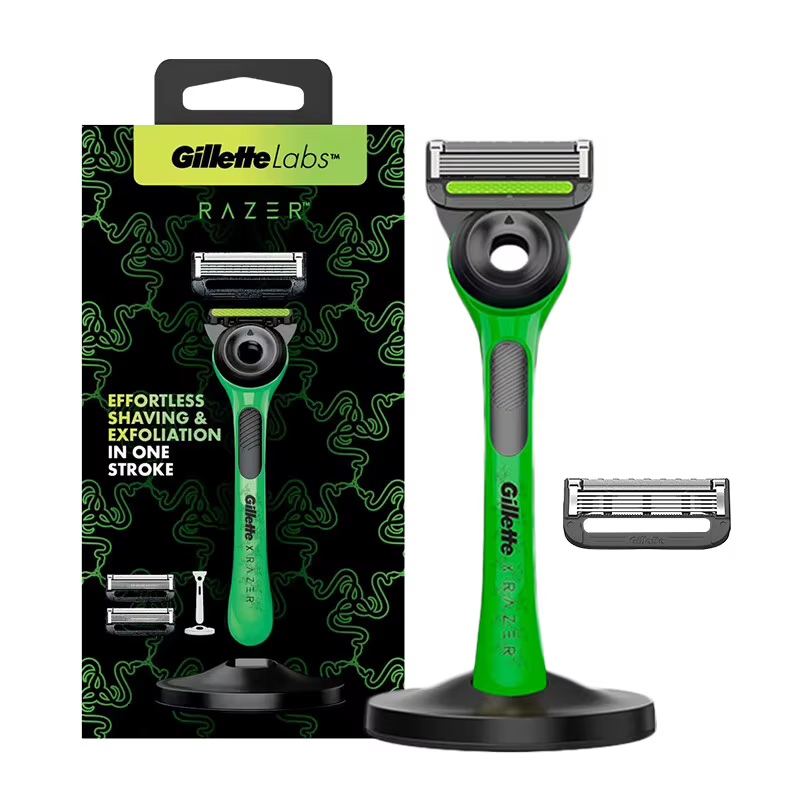 Ensemble de rasoirs Gillette Labs en collaboration avec Co-branded : 1 manche + 2 recharges de lames