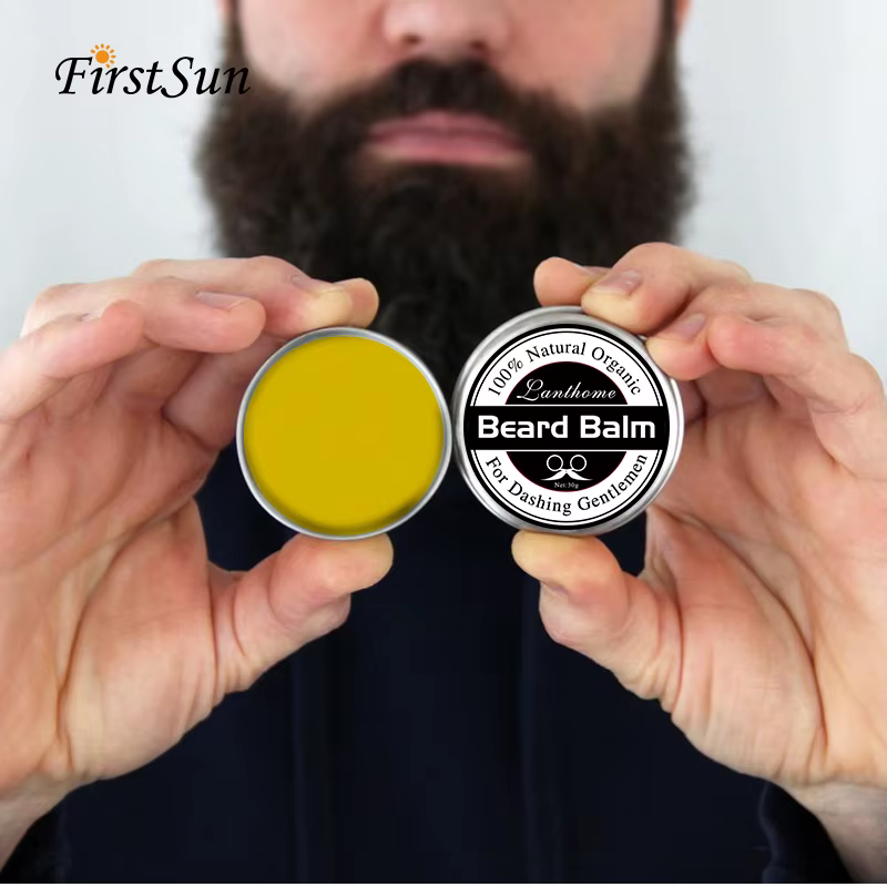 Baume à barbe naturel cire huile de croissance de barbe pour hommes hydratant lissant coiffant de ba