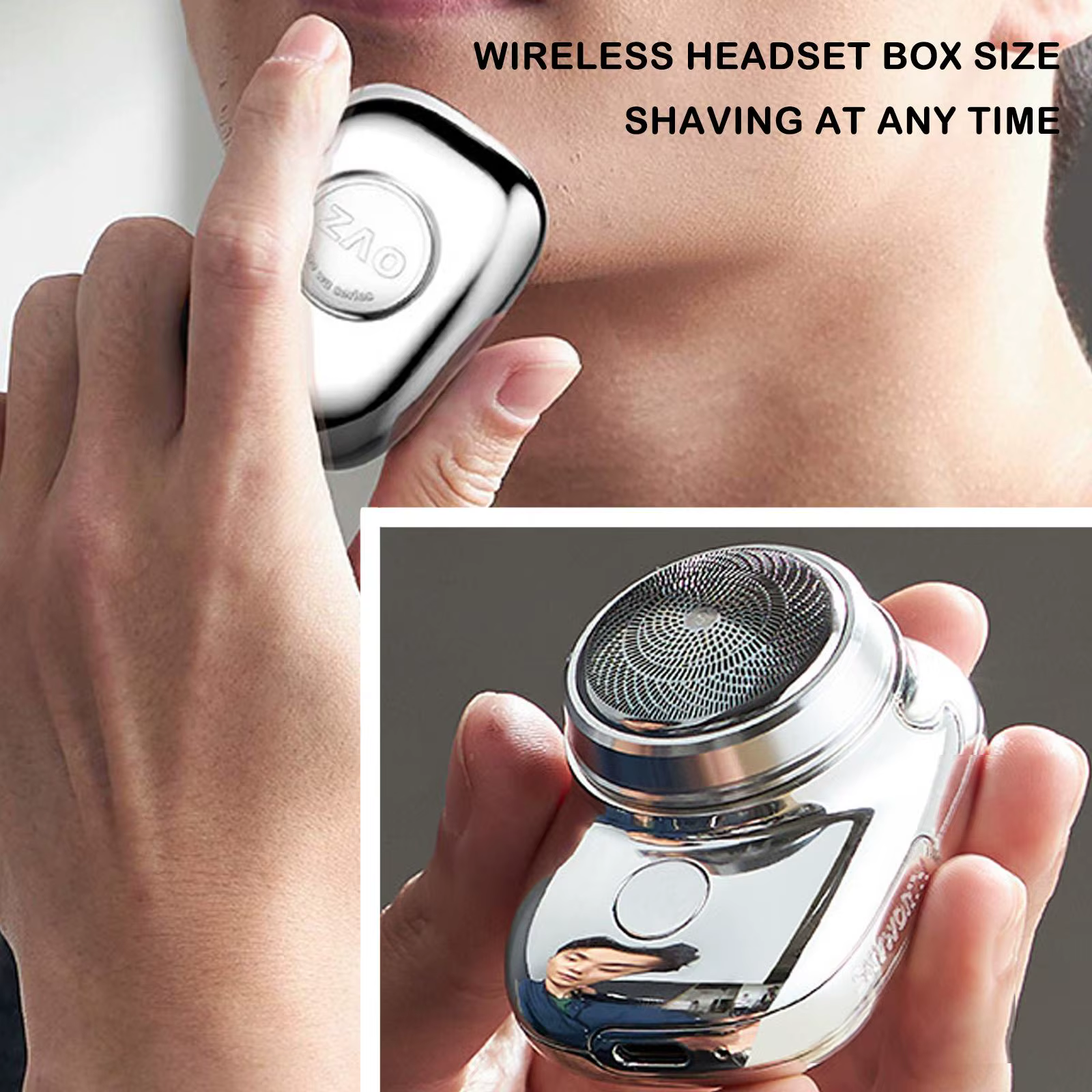 ZAO – rasoir électrique Portable USB pour hommes, Mini rasoir électrique de poche, tondeuse à barbe,