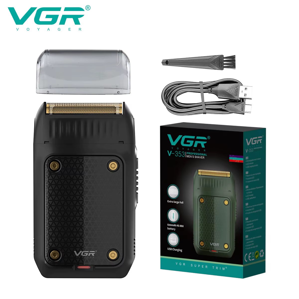 VGR 353 rasoir électrique Rechargeable Pro à lame unique pour hommes rasoir Portable