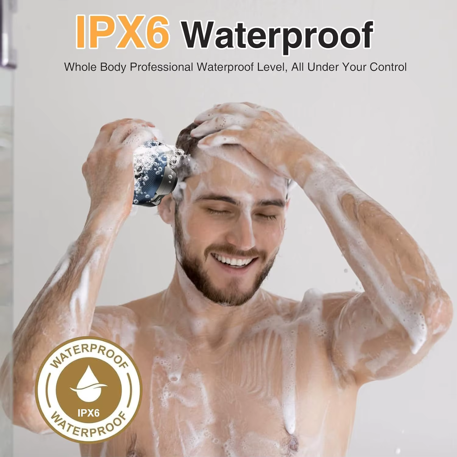 Rasoir électrique flottant 6D pour hommes, rasoir pour tête chauve, tondeuse à cheveux pour barbe sè