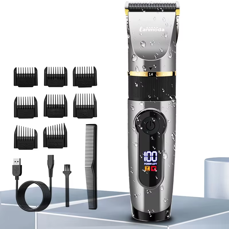 Tondeuse à cheveux électrique aste avec écran LED, tondeuse à cheveux professionnelle, machine de dé