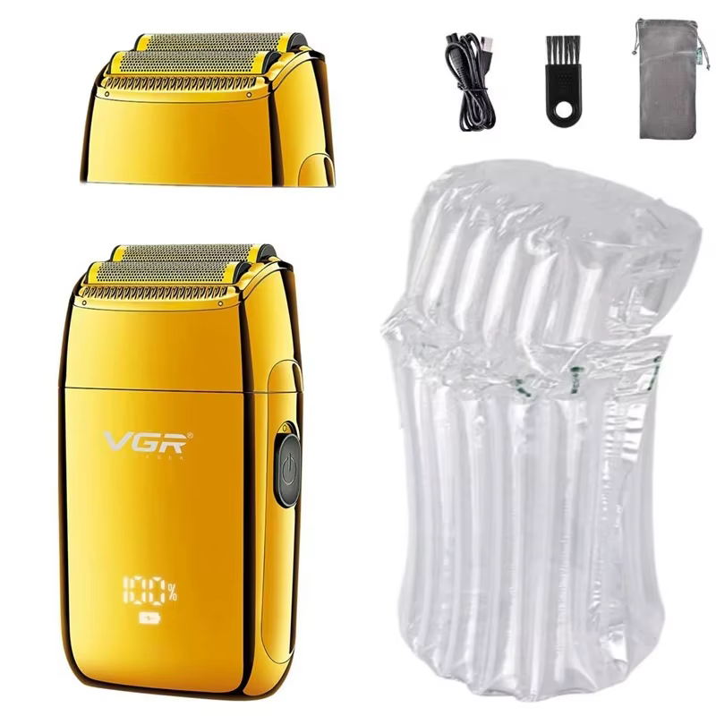VGR rasoir électrique Rechargeable pour hommes barbe cheveux rasoir électrique visage et tête chauve