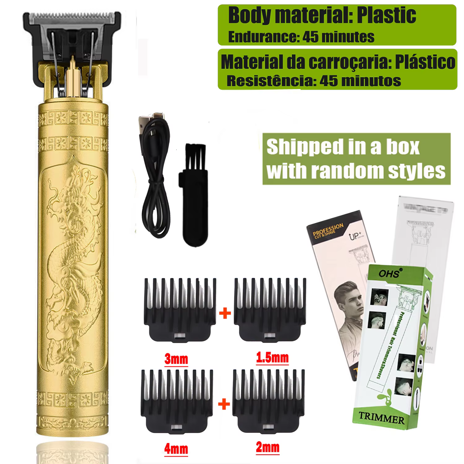 Machine de coupe de cheveux électrique sans fil T9 pour hommes, tondeuse de barbier professionnelle,