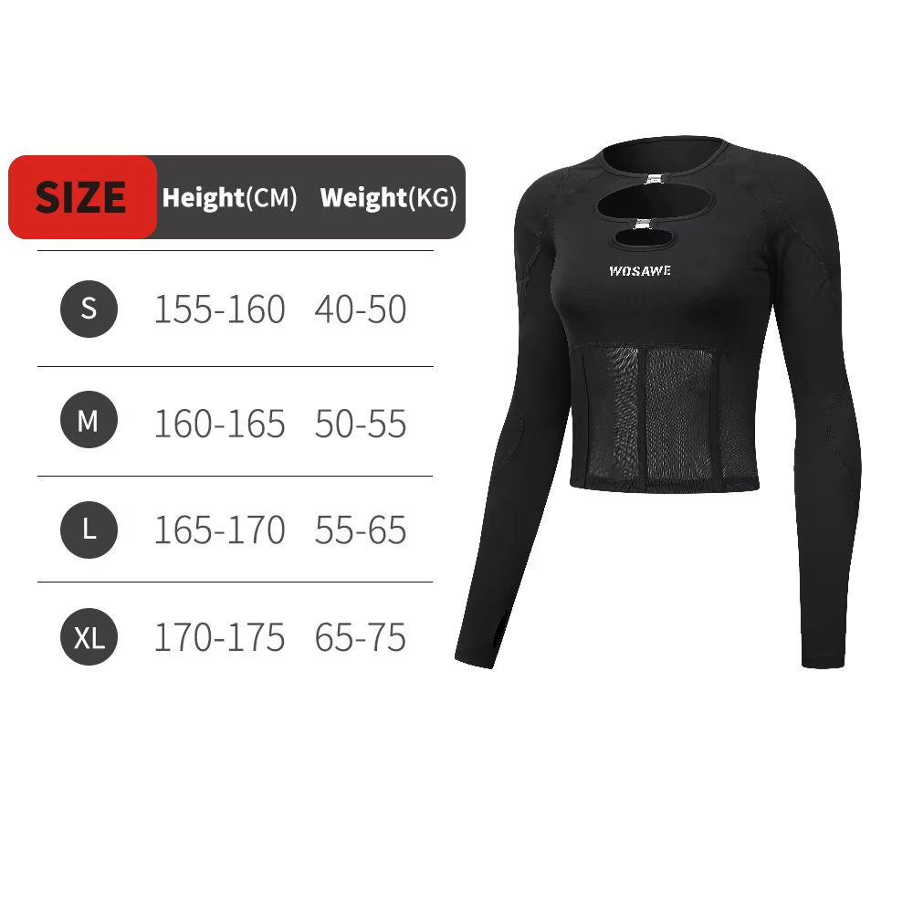 WOSAWE – veste de moto pour femmes, chemise d'été respirante et hautement élastique, vêtements confo