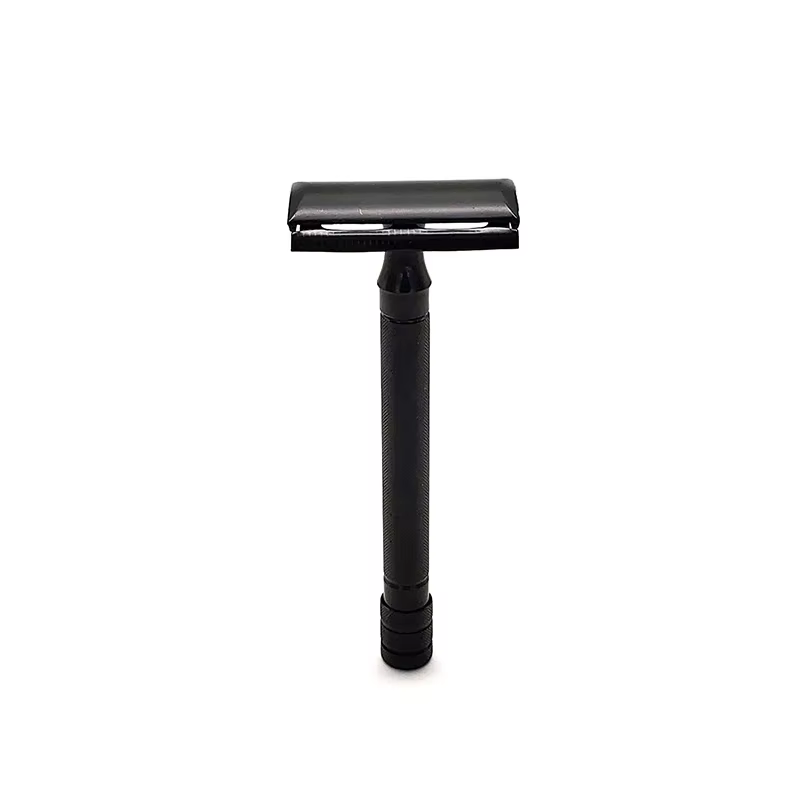 Rasoir Classique à Double Bord pour Homme, Épilation Douce, avec Petite Brosse, Rasoir de Sécurité R