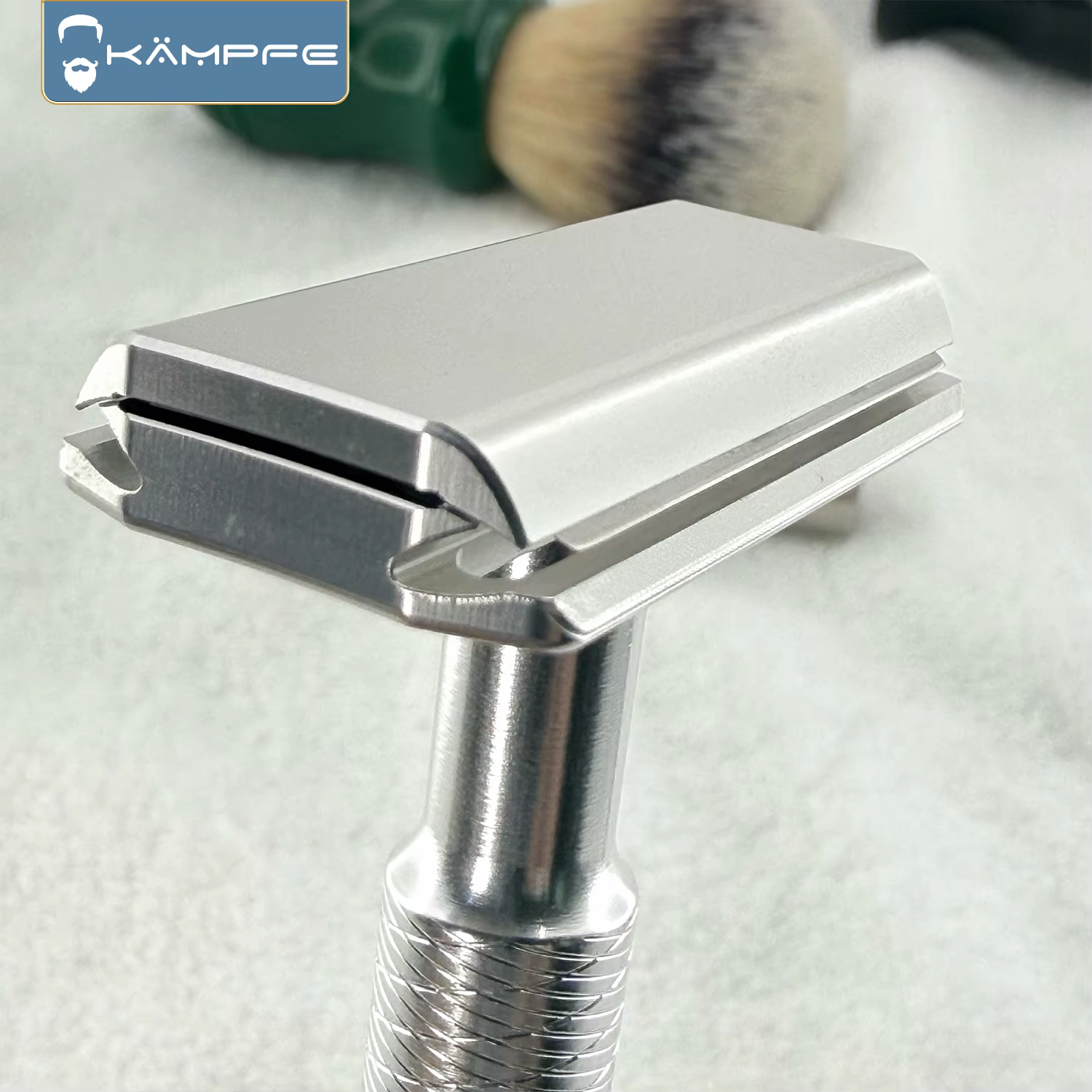 Rasoir de sécurité manuel Kampfe CNC avec 5 lames de rechange, outils de salon de coiffure, cadeaux 
