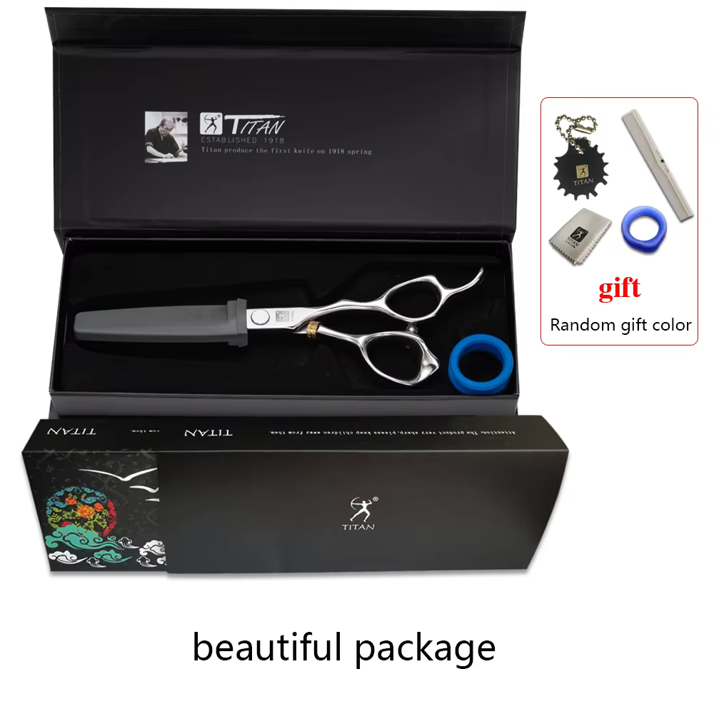 TITAN professionnel coiffeur barbier outils salon coupe de cheveux ciseaux amincissants ensemble de 