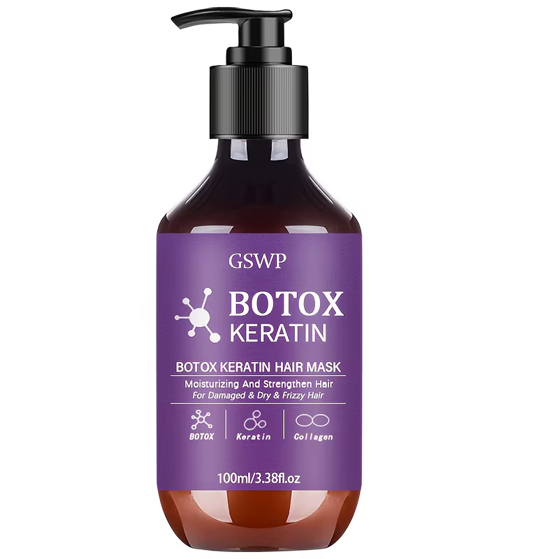 Masque capillaire à la kératine GSWP Botox, hydrate et renforce les cheveux abîmés, réduit les friso