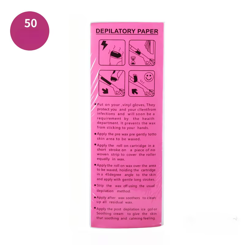 Bande d'épilation non tissée pour hommes et femmes, papier d'avertissement, épilation du corps, des