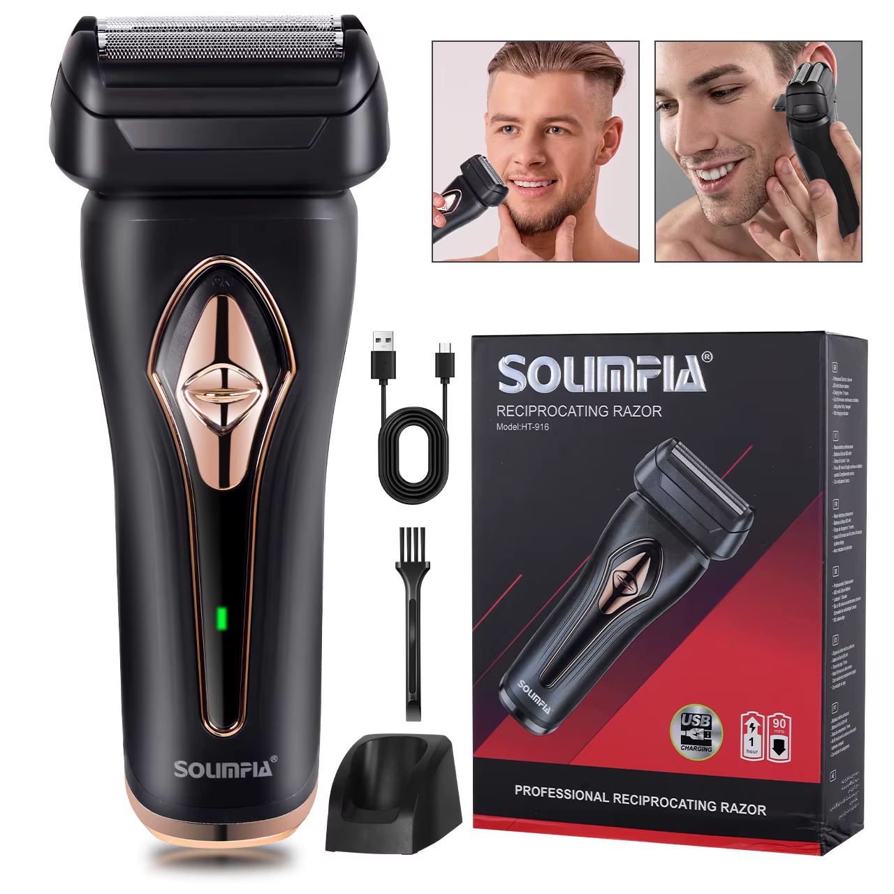 2025 nouveaux rasoirs à barbe pour hommes rasoir électrique sans fil USB Rechargeable Triple lames r