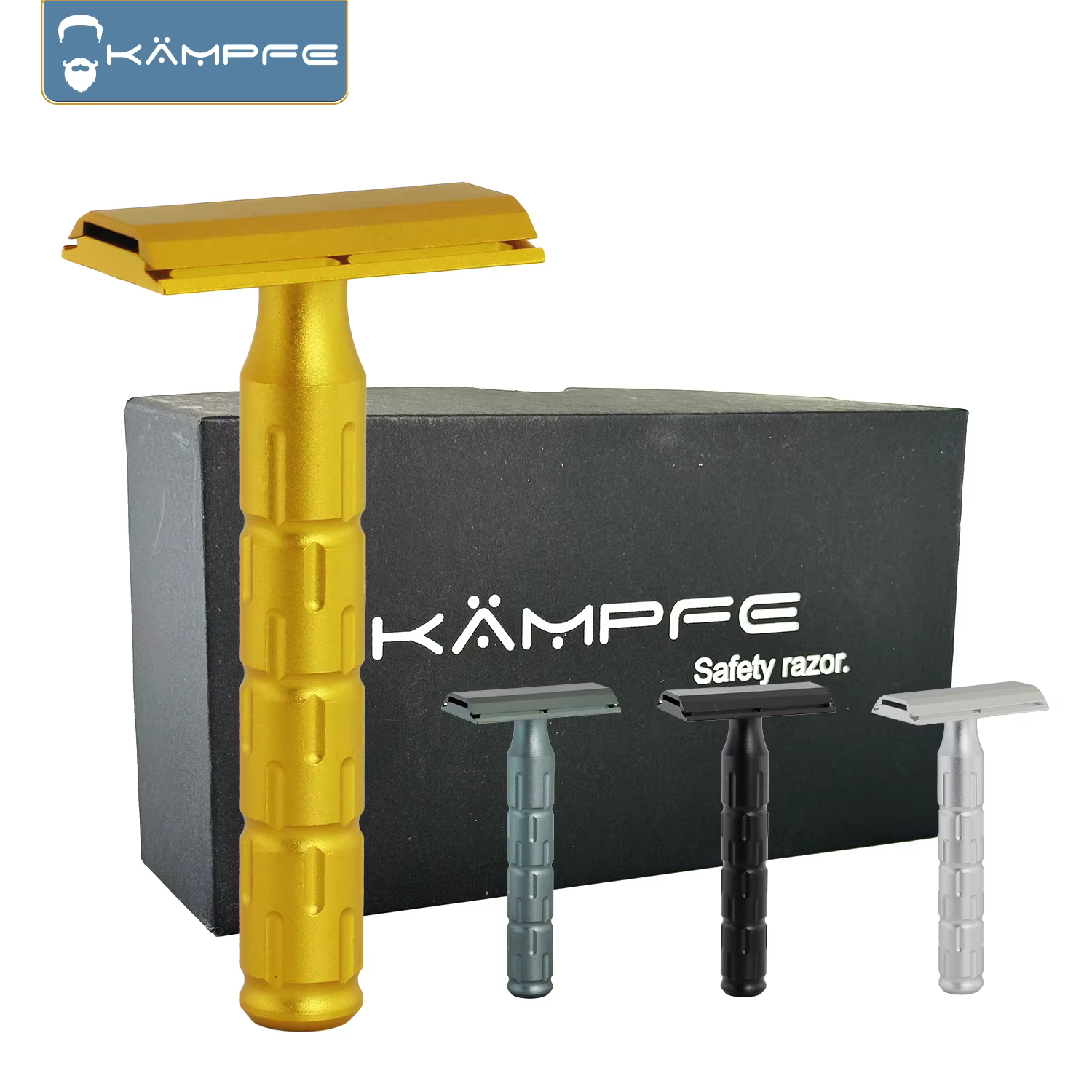 Rasoir de sécurité à double tranchant en aluminium AL7075 de haute qualité, usiné CNC par KAMPFE, ca