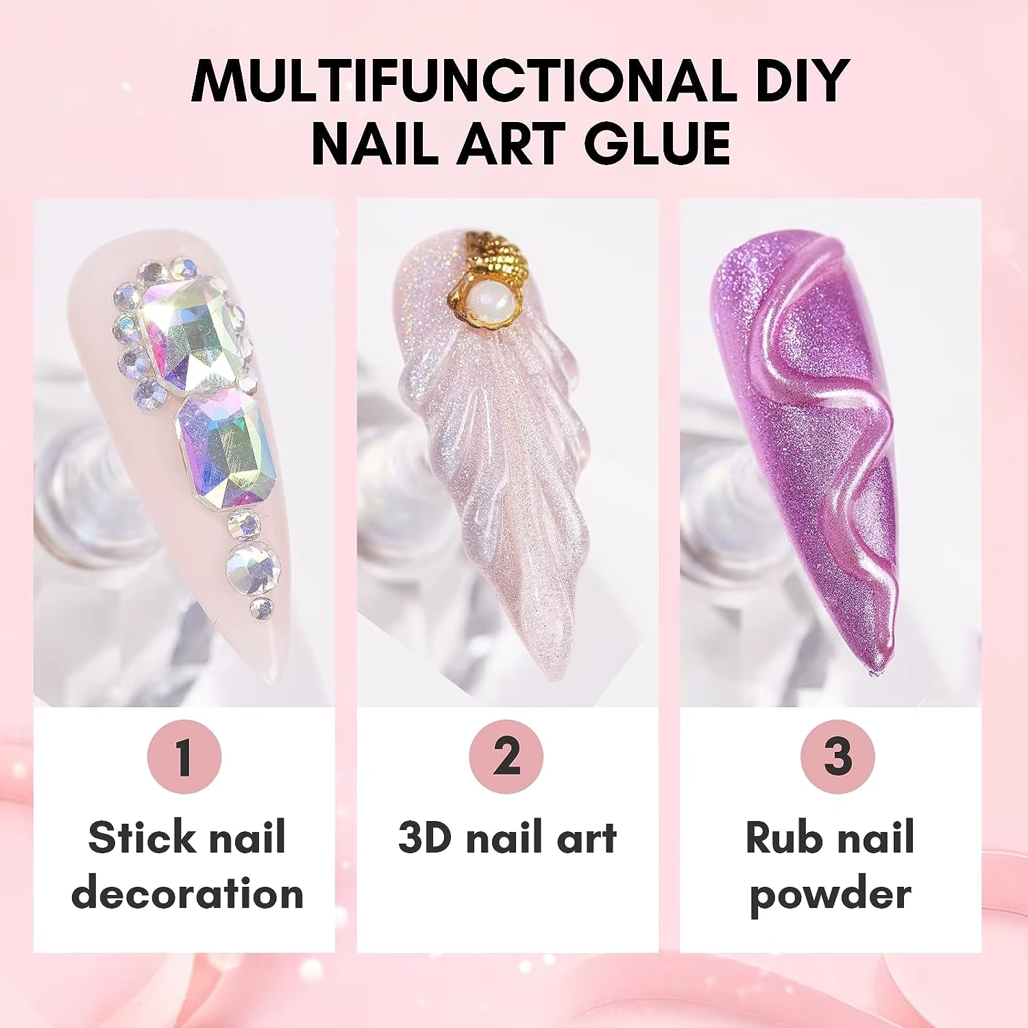 Gel Adhésif Super Bain pour Nail Gem, Strass, Bijoux, Paillettes, Diamants CitroBeads, DIY, N64., 30