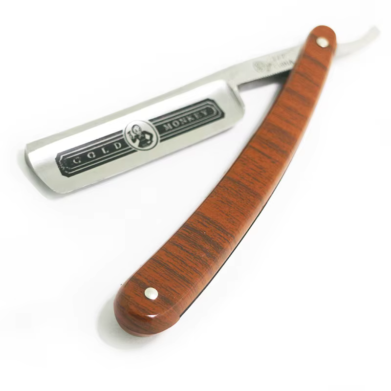 Rasoir droit manuel pour barbier, couteau pliant en acier inoxydable, rasoir traditionnel tranchant 
