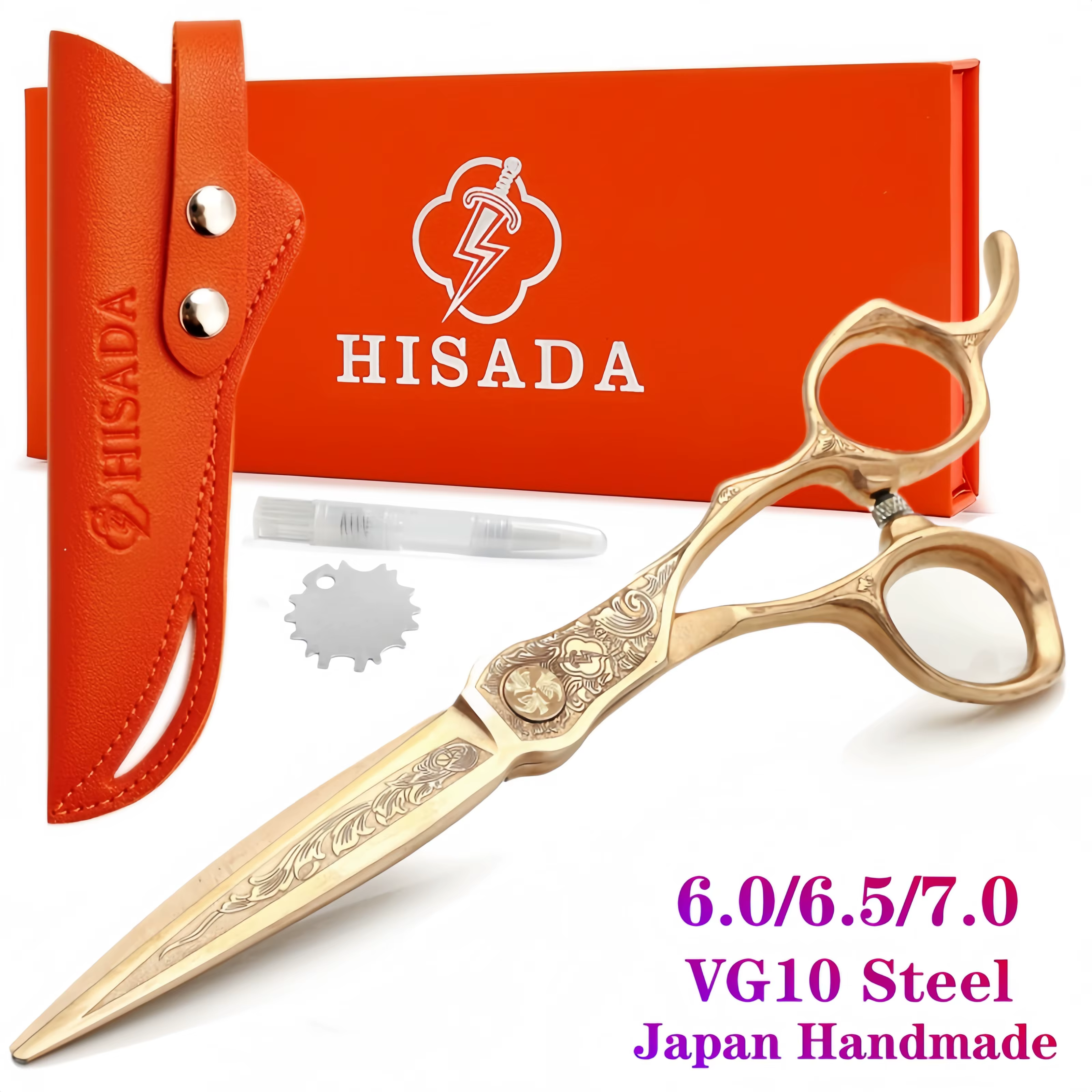 HISADA ciseaux de coiffeur japonais à la main VG10 matériel ciseaux 6.0/6.5/7.0 pouces ciseaux cisea