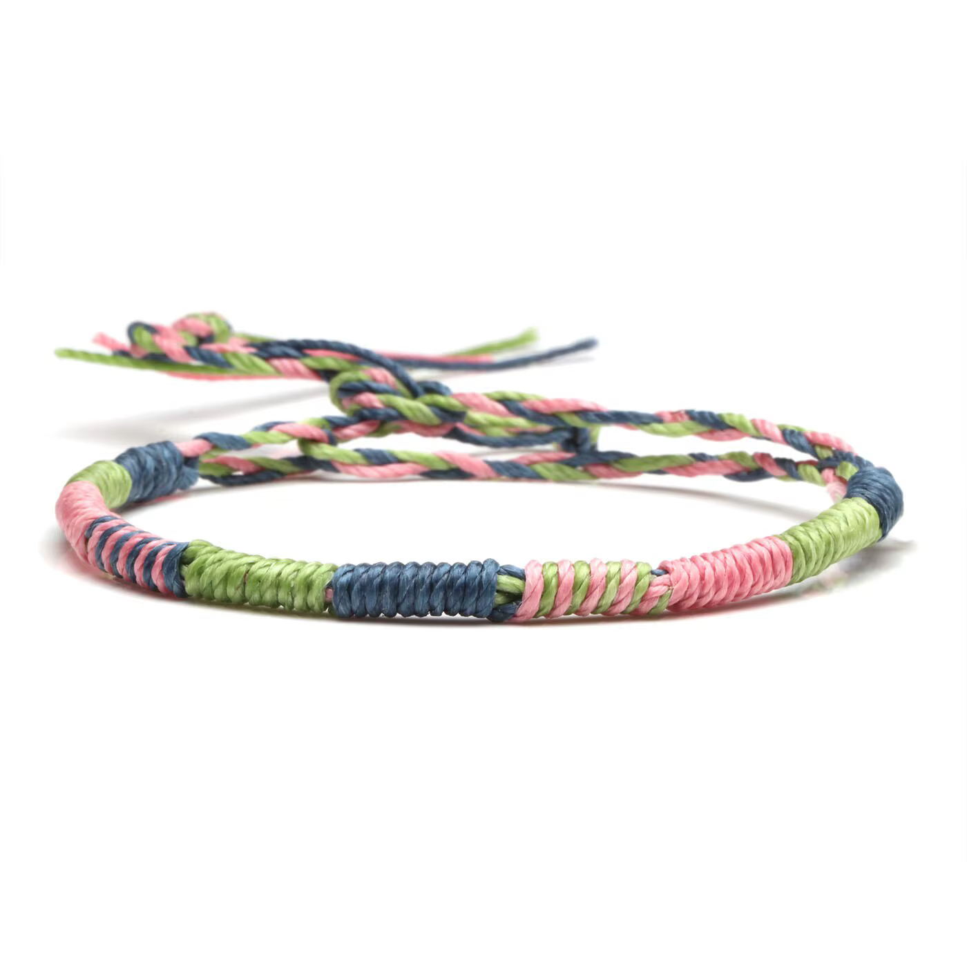Bracelet tressé à la main pour hommes et femmes, cordon ciré, multicolore, fait à la main, Boho, éta