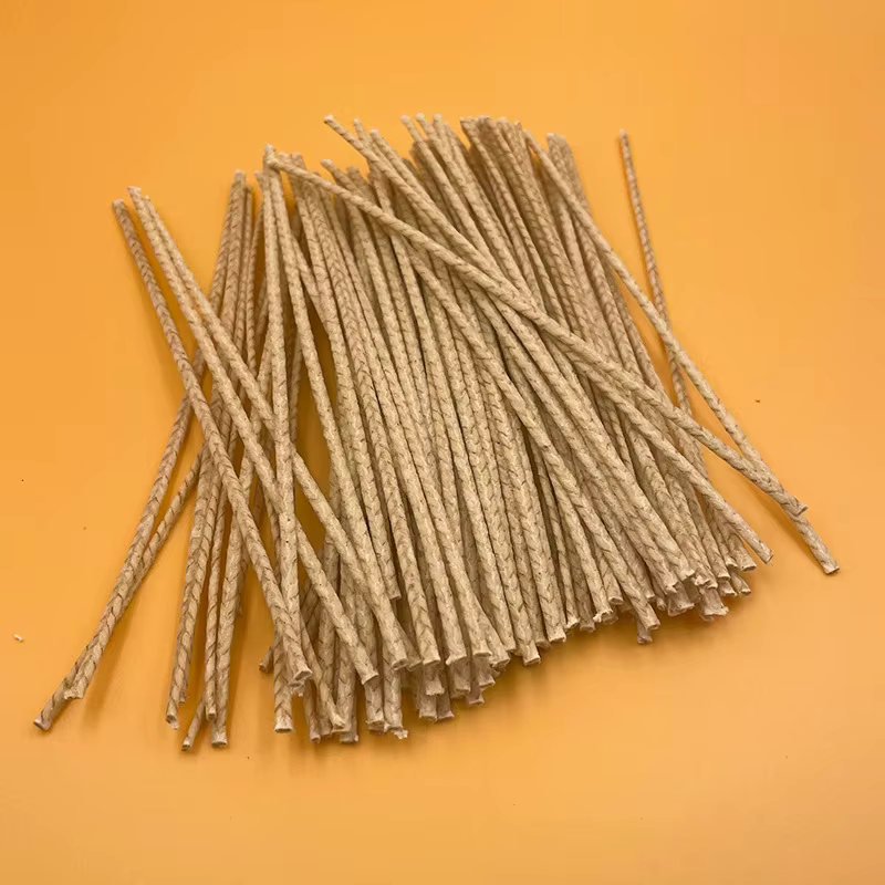 Mèches de bougie en coton ciré sans support, 100 pièces, mèches de bougie originales sans fumée, hui