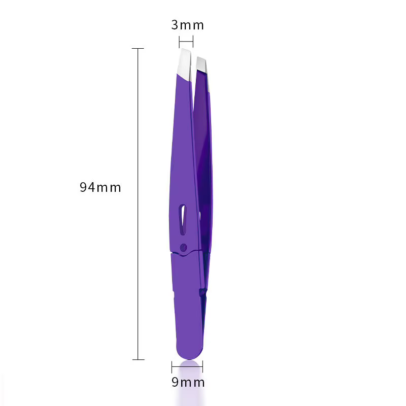 Pince à sourcils colorée, extracteur de poils fins, en acier inoxydable, pinces à sourcils inclinées