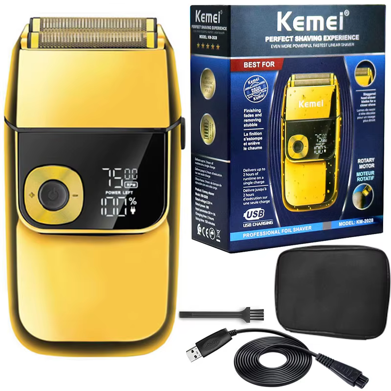 Kemei 2028 barbier professionnel barbe cheveux rasoir pour hommes rasoir électrique Rechargeable éle