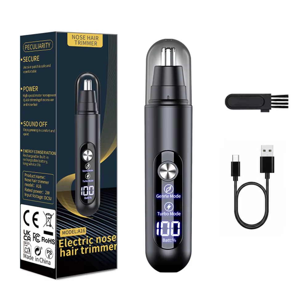 Tondeuse à poils de nez pour homme, portable, rechargeable, épilateur pour le nez et les oreilles, r
