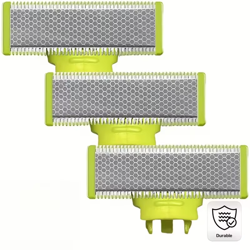 Têtes de rasoir électrique lavables (2 pièces) pour rasoir à barbe rechargeable MLG, tondeuse corpor