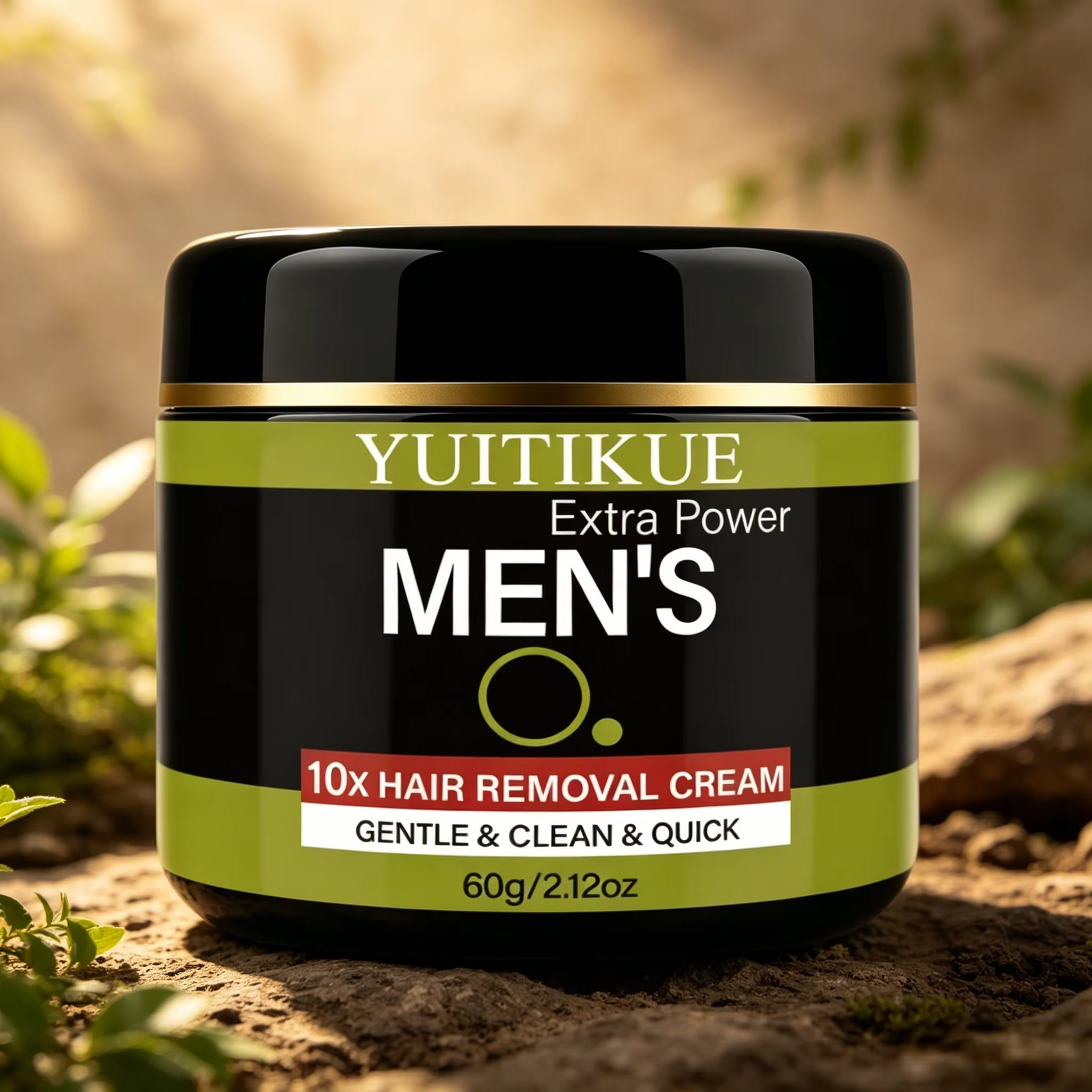 Crème dépilatoire douce 10X pour homme, 60g, pour le corps entier (poitrine, abdomen, bras, jambes),