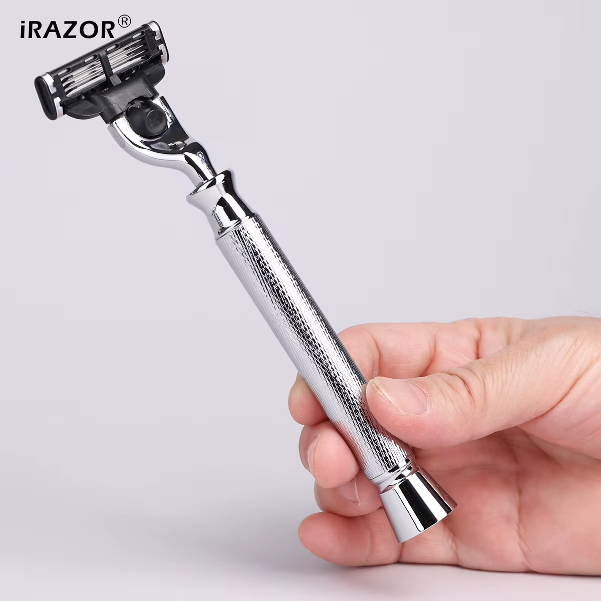 IRAZOR-Rasoir manuel classique pour homme, 3 couches Mach3, triple lame, outil de toilettage pour ba