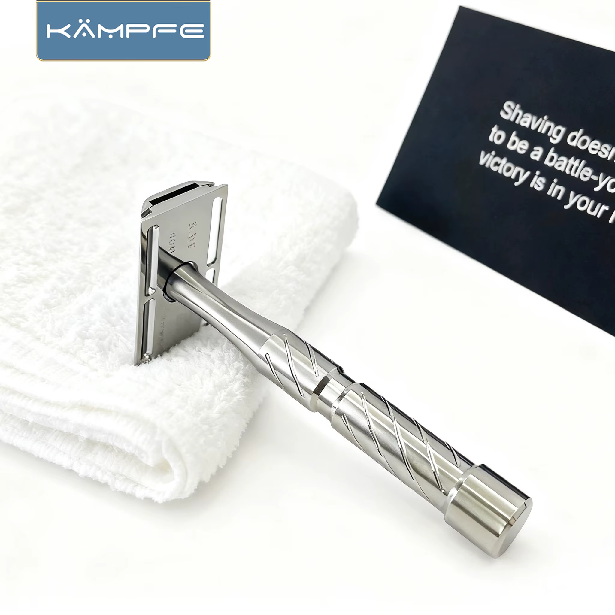 KAMPFE Rasoir manuel de sécurité CNC - Acier inoxydable traité pour le rasage humide des peaux sensi