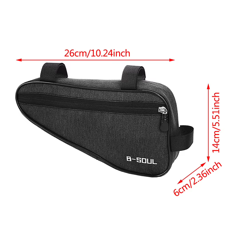 1 pièce Sacoche de cadre triangulaire imperméable pour VTT, Sacoche de tube avant, Accessoires de vé