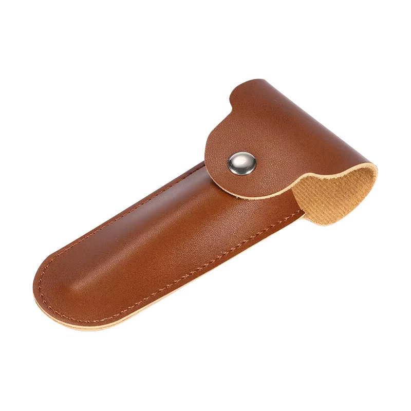 Étui de protection en cuir PU pour rasoir de sûreté à double tranchant, étui de voyage portable pour