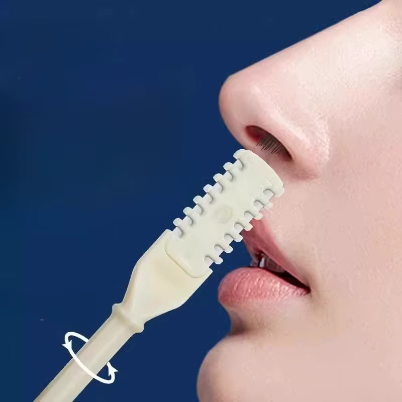Tondeuses à poils de nez à 360 degrés, Double tête rotative, lavable, formule sûre, accessoire d'épi