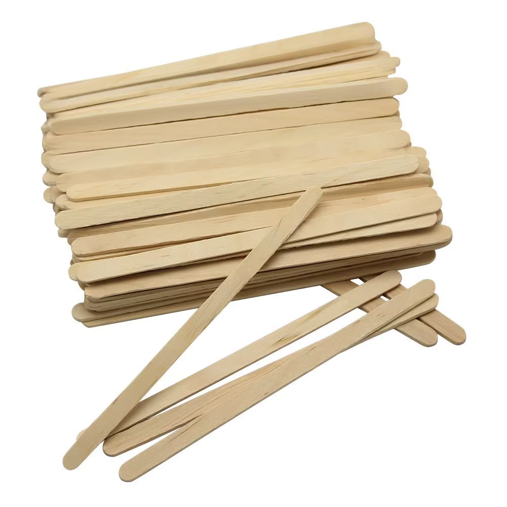 Applicateur de cire, spatules de cire en bois, accessoires de haricots, bâtons de cire à sourcils po