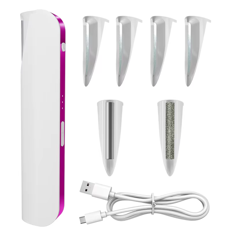 Rasoir électrique pour dérmaplaner le visage, outil de dérmaplanage avec 6 lames de recharge pour fe