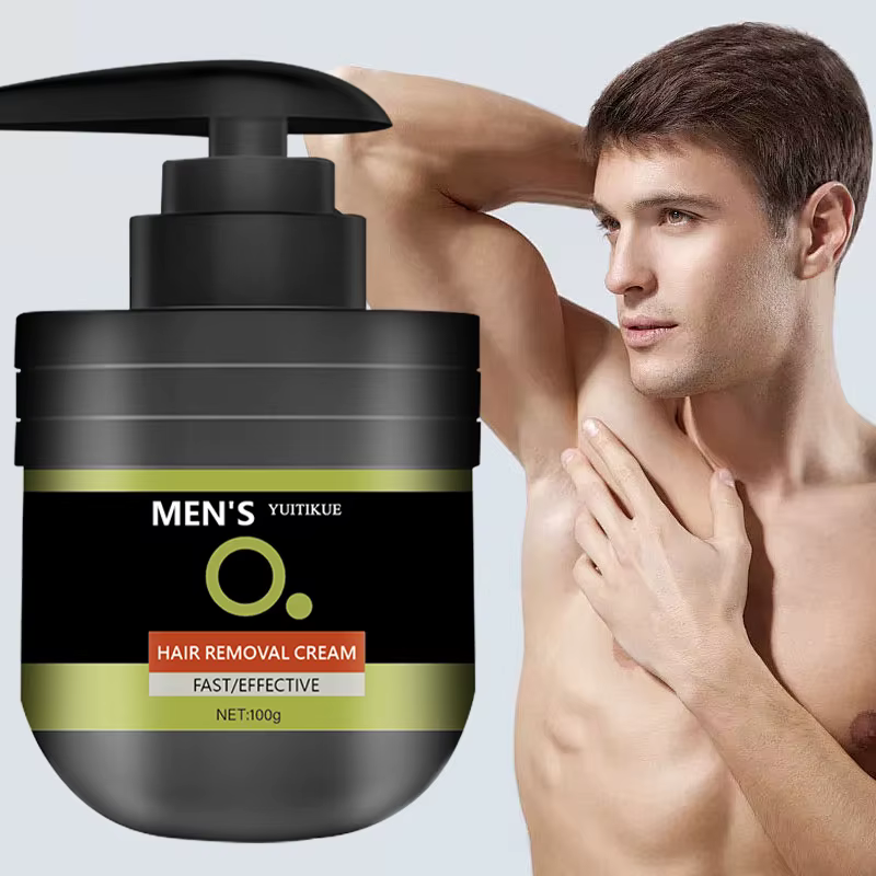 Crème dépilatoire rapide pour hommes 100g - Douce, sans irritation, pour la poitrine, les aisselles,