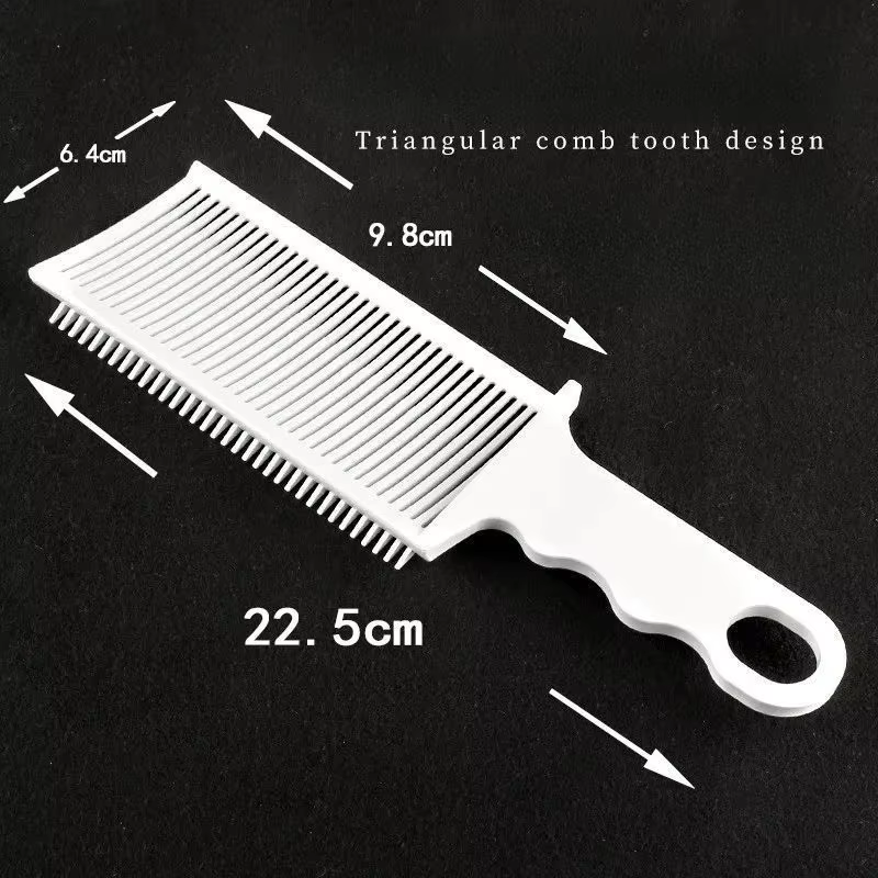 Peigne de coupe de cheveux à dessus plat pour hommes, peigne de décoloration, tondeuse de barbier, m